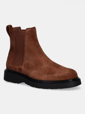 Obrázek produktu Calvin Klein Kožené kotníkové boty Calvin Klein COMBAT ESS CHELSEA BOOT SU hnědá