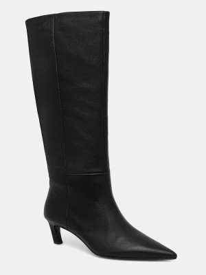 Obrázek produktu Calvin Klein Kožené kozačky Calvin Klein ESS KITTEN HEEL LONG BOOTS černá