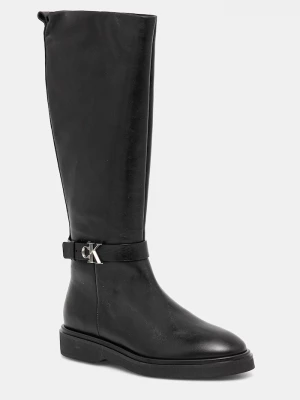 Obrázek produktu Calvin Klein Kožené kozačky KNEE BOOT W / METAL LOGO černá
