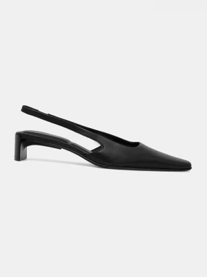 Obrázek produktu Calvin Klein Kožené lodičky Calvin Klein SET BACK HEEL PUMP SLINGBACK LTH černá