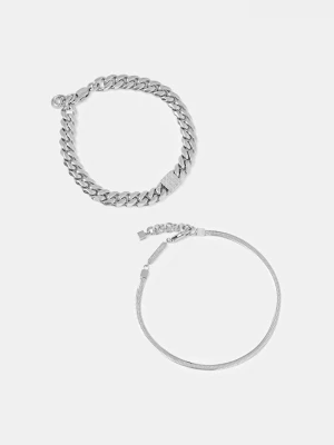 Obrázek produktu Calvin Klein náramek pánský z ušlechtilé oceli 2-pack stříbrná