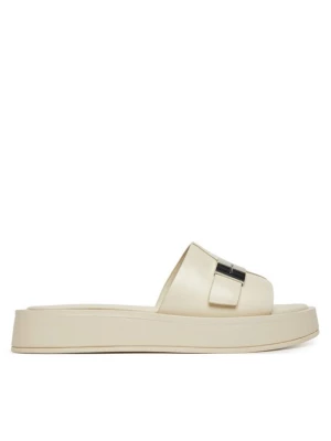 Obrázek produktu Calvin Klein Nazouváky Flatform Slide W/Ck Hw - Lth HW0HW02368 Écru Krémová