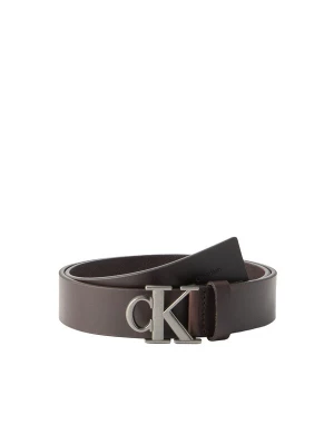Obrázek produktu Calvin Klein Opasek 'Smooth Monogram Buckle' tmavě hnědá