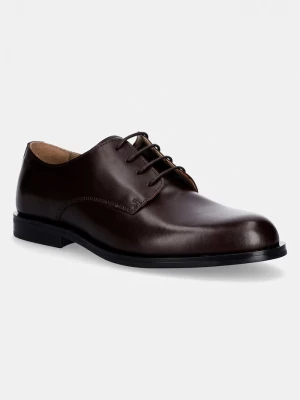 Obrázek produktu Calvin Klein polobotky pánské kožené ESS RUBBER DERBY LTH hnědá