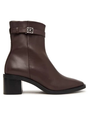 Obrázek produktu Calvin Klein Polokozačky Block Heel Ank Boot Lth Hdw HW0HW03171 Hnědá