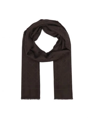 Obrázek produktu Calvin Klein Šál Emblem Aop Glossy Tonal Scarf LV04F8096G Tmavě hnědá