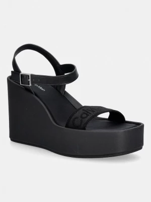 Obrázek produktu Calvin Klein sandály na klínku WEDGE 70 SNDL WEBBING LTH černá