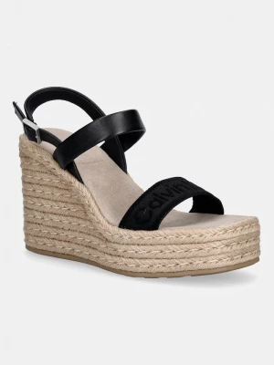 Obrázek produktu Calvin Klein sandály na klínku WEDGE ESPAD 70 WEBBING LTH černá