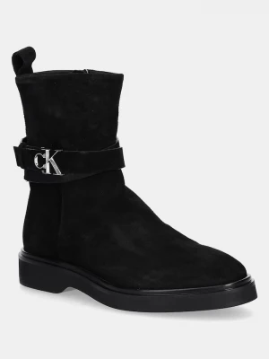 Obrázek produktu Calvin Klein Semišové boty Calvin Klein ANKLE BOOT W/ METAL LOGO SUE černá