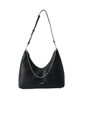 Obrázek produktu Calvin Klein Taška přes rameno 'Chain Strap Pebble Grain Hobo' černá / stříbrná