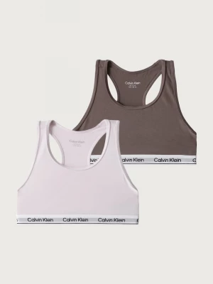 Obrázek produktu Calvin Klein Underwear podprsenka dětská bavlněná s elastanem 2-pack fialová