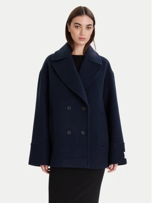 Obrázek produktu Calvin Klein Vlněný kabát LV044D549G Tmavomodrá Relaxed Fit