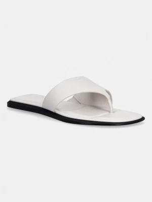 Obrázek produktu Calvin Klein žabky dámské kožené FLAT SANDAL THONG LTH béžová