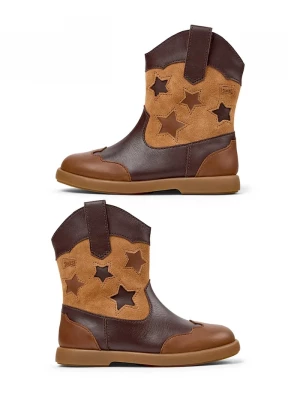 Obrázek produktu Camper kovbojské boty dětské kožené Duet TWS Kids hnědá