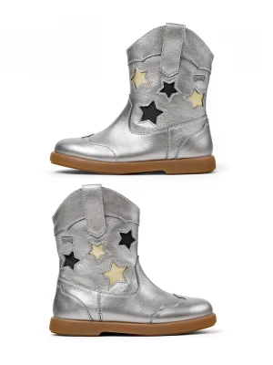 Obrázek produktu Camper kovbojské boty dětské kožené Duet TWS Kids stříbrná