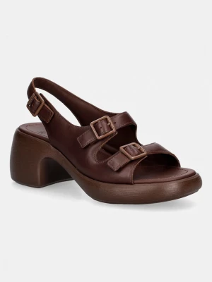 Obrázek produktu Camper sandály na vysokém podpatku kožené Thelma Sandal hnědá