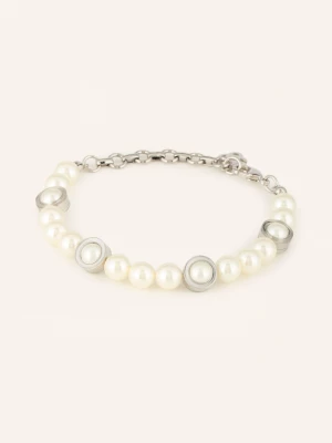 Obrázek produktu Casablanca Náramek Sci-Fi Pearl Bracelet bílá / stříbrná