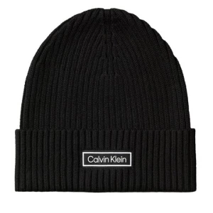 Obrázek produktu Čepice Calvin Klein Patch Chunky Rib Cotton Beanie LV04D8053G Černá