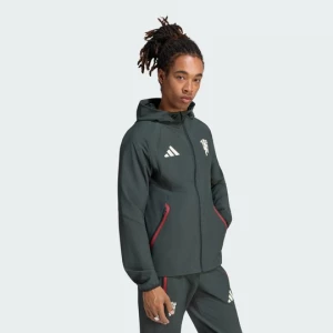 Obrázek produktu Cestovní větrovka se zipem po celé délce Manchester United Tiro Adidas Jungle Ink