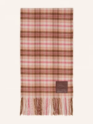 Obrázek produktu Chloé Kašmírová Šála Highlander růžová / hnědá / béžová