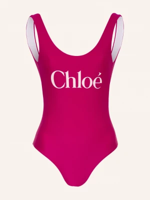 Obrázek produktu Chloé Plavky Logo fuchsiová / bílá