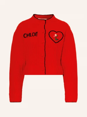 Obrázek produktu Chloé Pletený Svetr S Kašmírem červená / černá