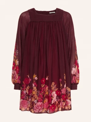 Obrázek produktu Chloé Šaty tmavě červená / světle hnědá / fuchsiová