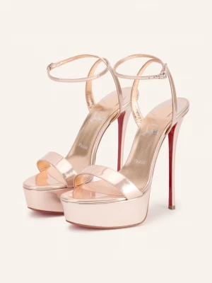 Obrázek produktu Christian Louboutin Sandály Na Platformě Loubi Queen Alta 150 barva růžového zlata / stříbrná