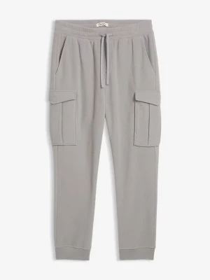 Obrázek produktu Ciepłe spodnie cargo z polarowego materiału, regular fit BonPrix szary