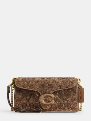 Obrázek produktu Coach crossbody kabelka dámská kožená Crystal Signature Tabby 19 hnědá