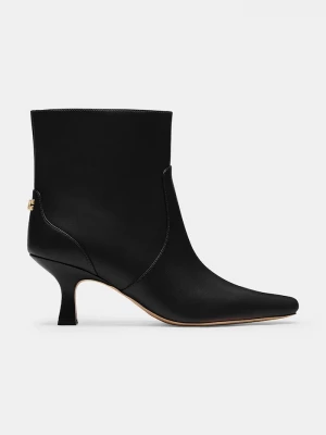Obrázek produktu Coach Kožené kotníkové boty Coach Sculpted C Kitten Heel Leather Bootie černá