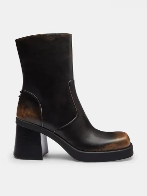 Obrázek produktu Coach Kožené kotníkové boty Coach Sculpted C Loved Leather Bootie černá