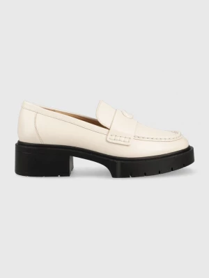 Obrázek produktu Coach Kožené mokasíny Leah Loafer béžová