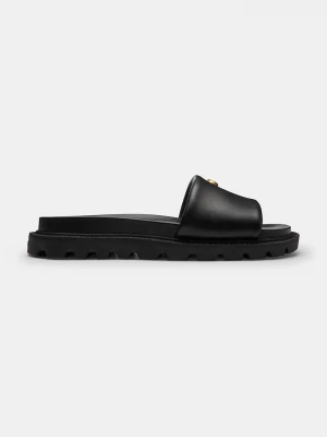 Obrázek produktu Coach pantofle na plochém podpatku dámské kožené Brynn Leather Slide Sandal černá