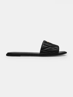 Obrázek produktu Coach pantofle na plochém podpatku dámské kožené Holly Quilted Leather Sandal černá