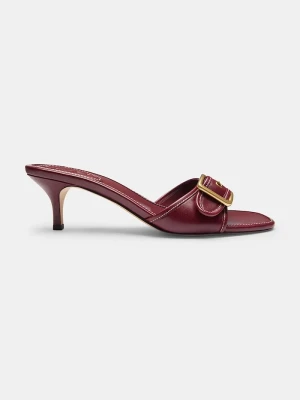 Obrázek produktu Coach pantofle na vysokém podpatku dámské kožené Margot Sandal hnědá