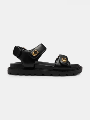 Obrázek produktu Coach sandály dámské kožené Brynn Leather Sandal černá