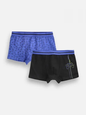 Obrázek produktu Coccodrillo boxerky dětské bavlněné s elastanem 2-pack námořnická modř