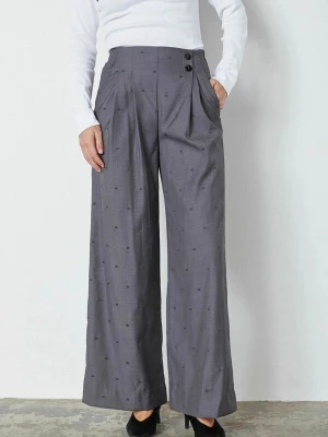 Obrázek produktu co'couture Kalhoty se sklady v pase 'Saga' šedá