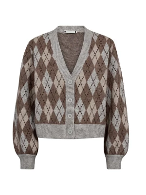 Obrázek produktu co'couture Kardigan 'Row' hnědá / šedá