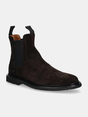 Obrázek produktu Common Projects Semišové kotníkové boty Common Projects Chelsea in Waxed Suede hnědá