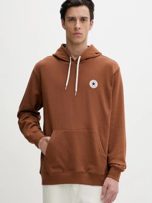 Obrázek produktu Converse mikina s kapucí pánská s bavlnou hnědá