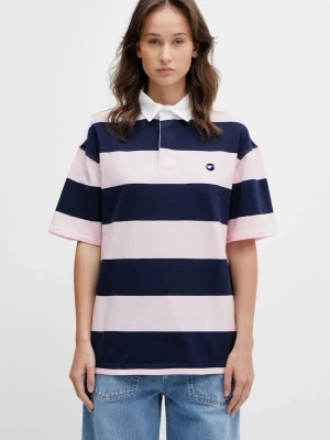 Obrázek produktu coperni Bavlněné polo tričko Coperni Striped Polo růžová