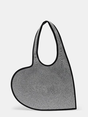 Obrázek produktu coperni Kabelka Crystal-Embellished Mini Heart Tote černá
