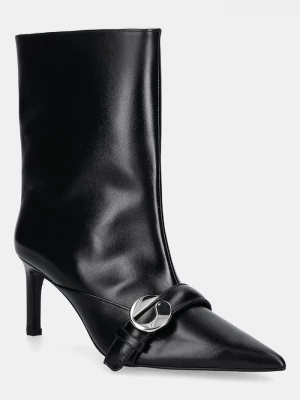 Obrázek produktu coperni Kožené kotníkové boty Coperni Ankle Heeled Belt Boots černá