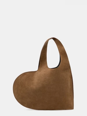 Obrázek produktu coperni Semišová kabelka Coperni Double Heart hnědá