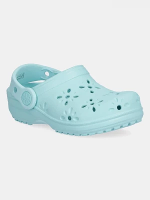 Obrázek produktu Crocs Pantofle Crocs CLASSIC FLORAL CUT OUT CLOG KIDS tyrkysová