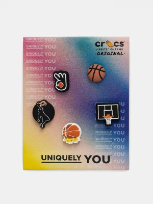 Obrázek produktu Crocs Připínačky na dětské boty Crocs Basketball Team 5 Pack 5-pack černá