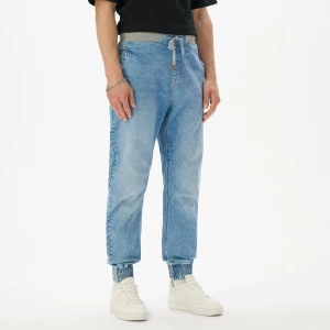 Obrázek produktu Cropp - Džínové kalhoty joggers se sepraným efektem - modrá