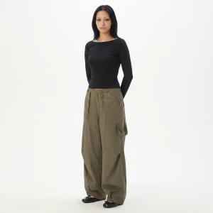 Obrázek produktu Cropp - Kalhoty baggy - hnědozelená